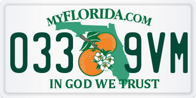 FL license plate 0339VM