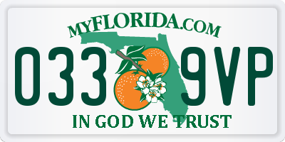 FL license plate 0339VP