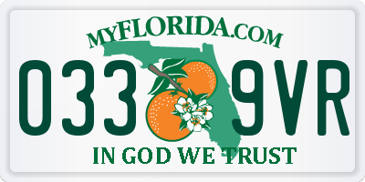 FL license plate 0339VR