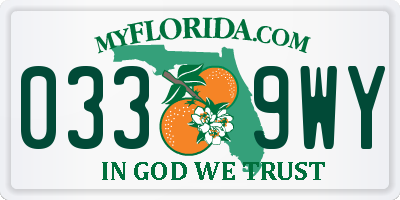 FL license plate 0339WY