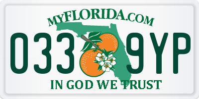 FL license plate 0339YP