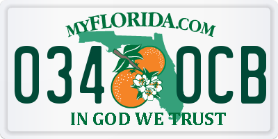 FL license plate 0340CB