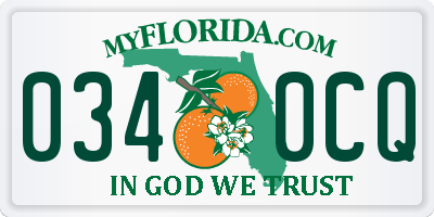 FL license plate 0340CQ