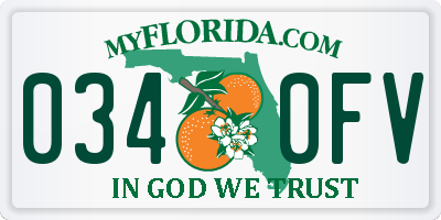 FL license plate 0340FV