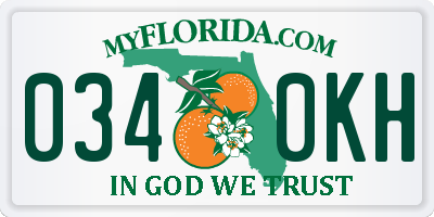 FL license plate 0340KH