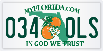 FL license plate 0340LS