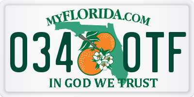 FL license plate 0340TF