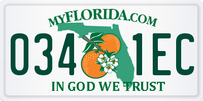 FL license plate 0341EC