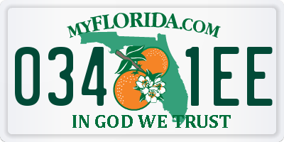 FL license plate 0341EE