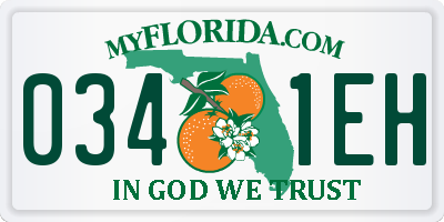 FL license plate 0341EH