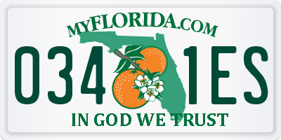 FL license plate 0341ES