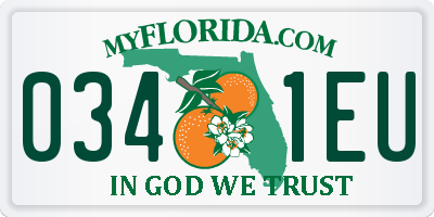 FL license plate 0341EU