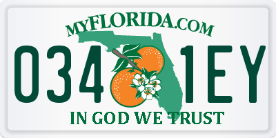 FL license plate 0341EY