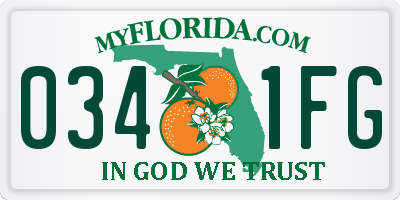 FL license plate 0341FG