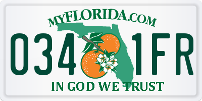 FL license plate 0341FR