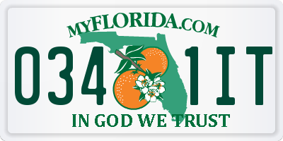 FL license plate 0341IT