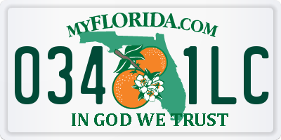 FL license plate 0341LC