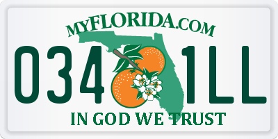 FL license plate 0341LL