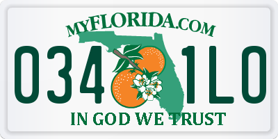 FL license plate 0341LO