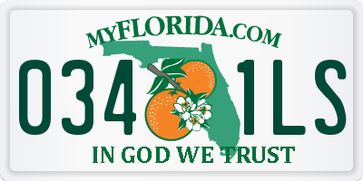 FL license plate 0341LS