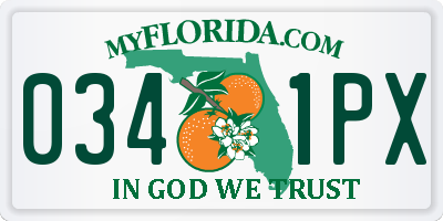 FL license plate 0341PX
