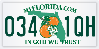 FL license plate 0341QH
