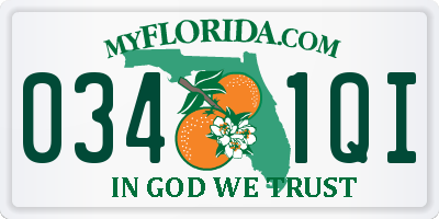 FL license plate 0341QI