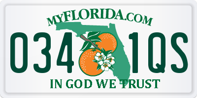FL license plate 0341QS