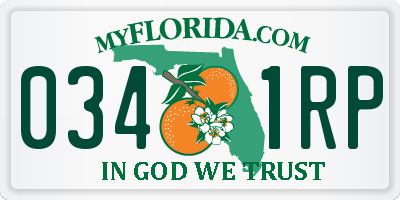 FL license plate 0341RP