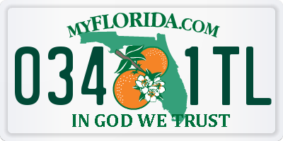 FL license plate 0341TL