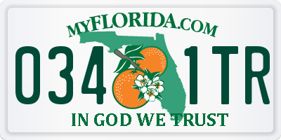 FL license plate 0341TR