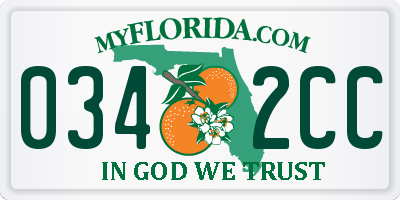FL license plate 0342CC