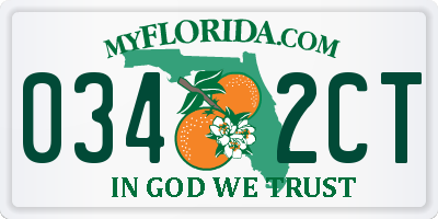 FL license plate 0342CT