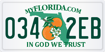 FL license plate 0342EB