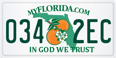 FL license plate 0342EC