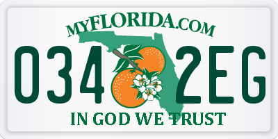 FL license plate 0342EG