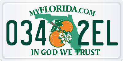 FL license plate 0342EL