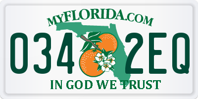 FL license plate 0342EQ