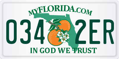 FL license plate 0342ER