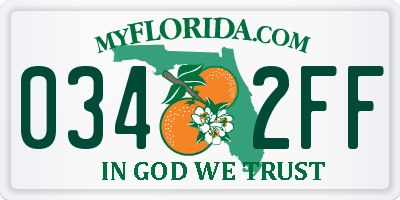 FL license plate 0342FF