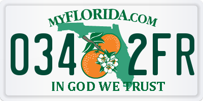 FL license plate 0342FR