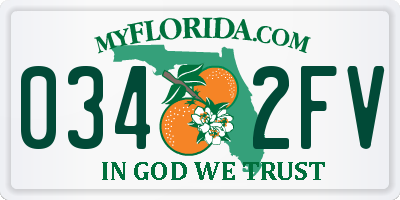 FL license plate 0342FV