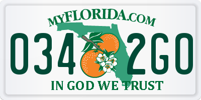 FL license plate 0342GO