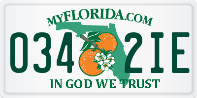 FL license plate 0342IE