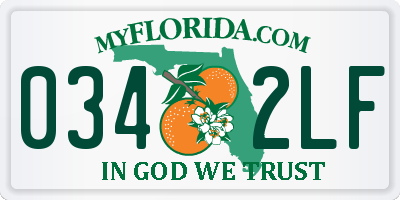 FL license plate 0342LF