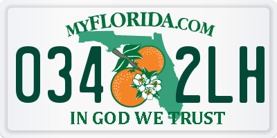 FL license plate 0342LH