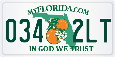FL license plate 0342LT