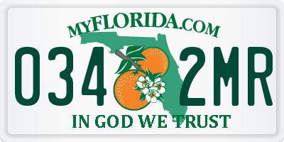 FL license plate 0342MR