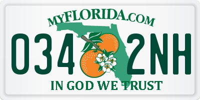 FL license plate 0342NH