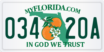 FL license plate 0342OA